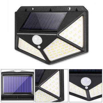 BlingBin LED Solarleuchte 2 Solar-Wandleuchten mit 100LEDs und Bewegungsmelder