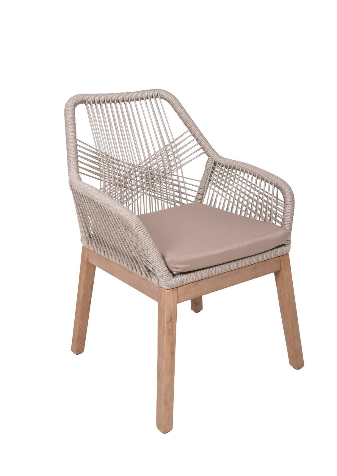 Gravidus Gartenstuhl Rustikale Akazienstühle mit komfortabler Sitzauflage, 4er Set, braun