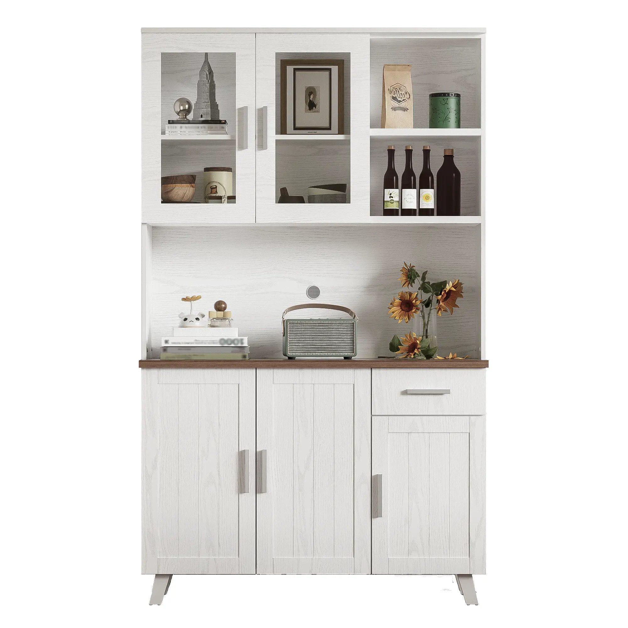 autolock Küchenbuffet Hochschrank Küchenschrank Vitrine Sideboard günstig online kaufen