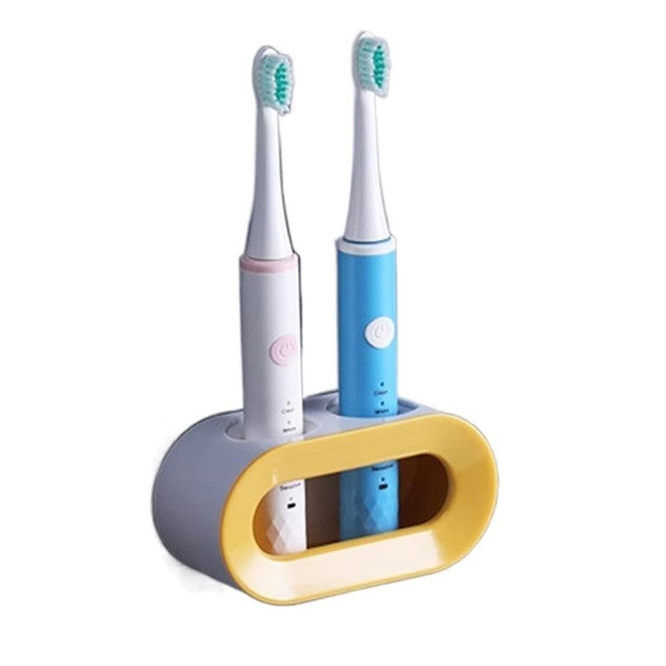 Coonoor Zahnbürstenhalter Universal Zahnbürstenhalter,2PCS Elektrische Zahnbürstenhalter, (2-St), Wandmontage mit Ablaufloch, Ohne Bohren, für Badezimmer