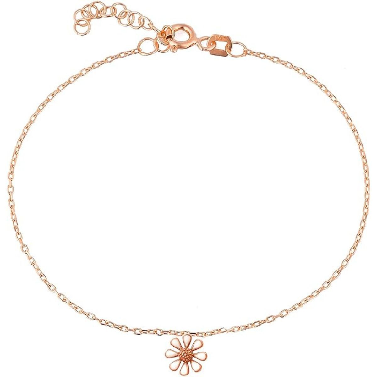 Einzelstück Fußkette mit Anhänger Fußkette Fußkettchen mit Anhänger Blume Daisy