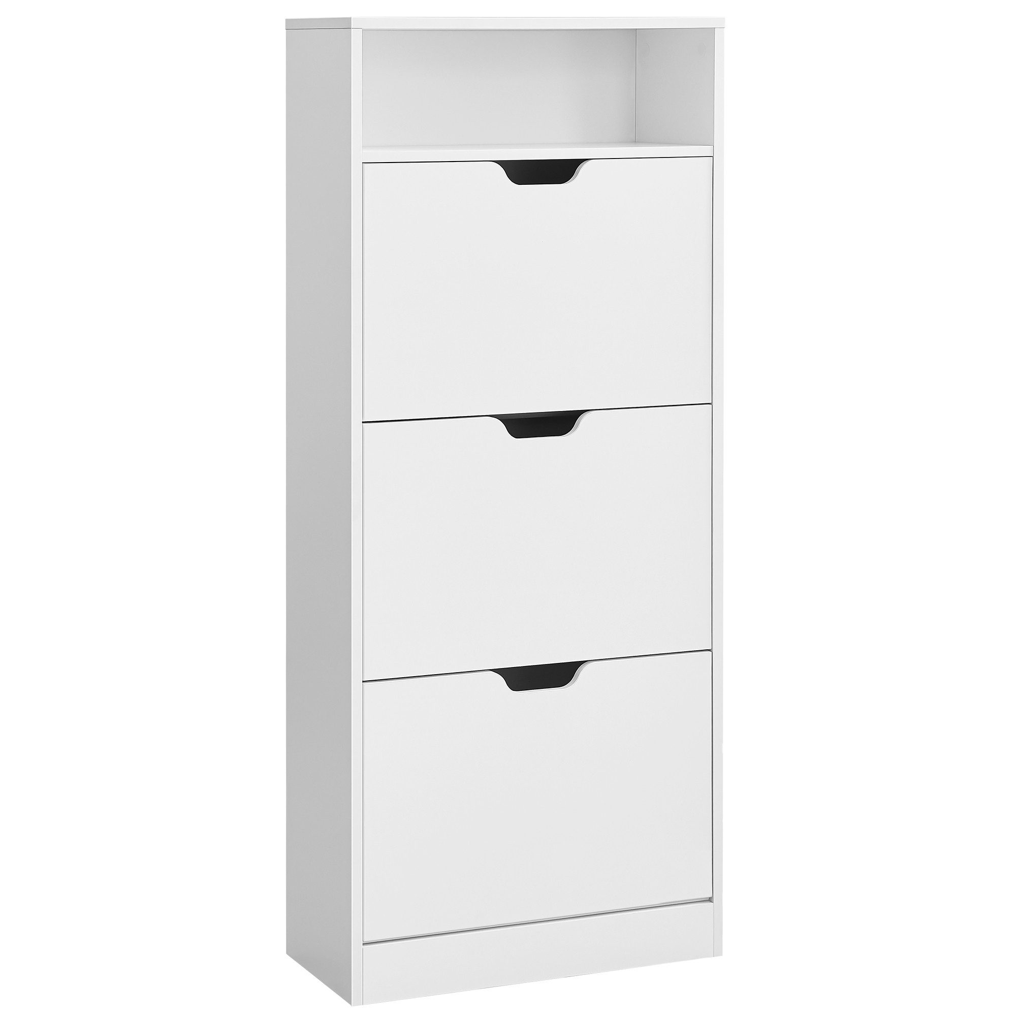 VASAGLE Schuhschrank Schuhregal Mit 2 oder 3 Klappen und zusätzlichen Fächern, Höhe 102/139 cm