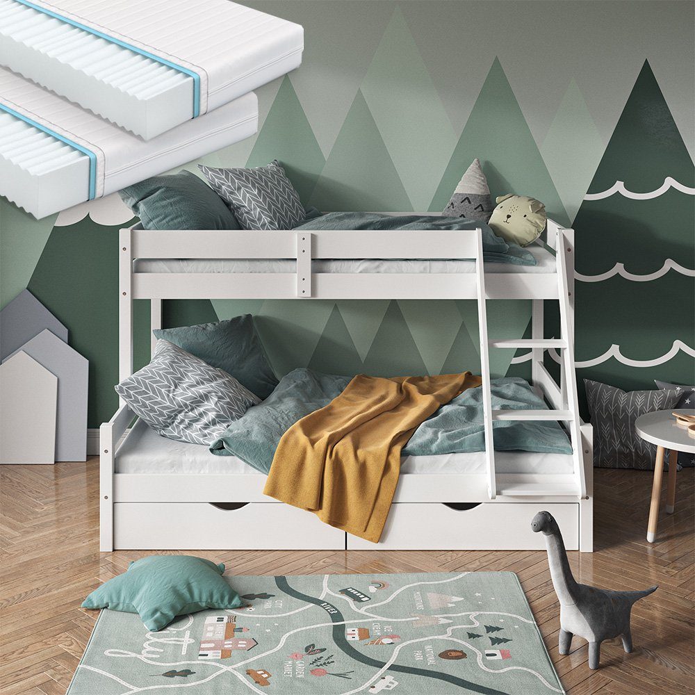 VitaliSpa® Etagenbett Everest, Weiß, 120x200 / günstig online kaufen