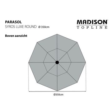 Madison Balkonsichtschutz Sonnenschirm Syros Luxe 350 cm Rund Ecru