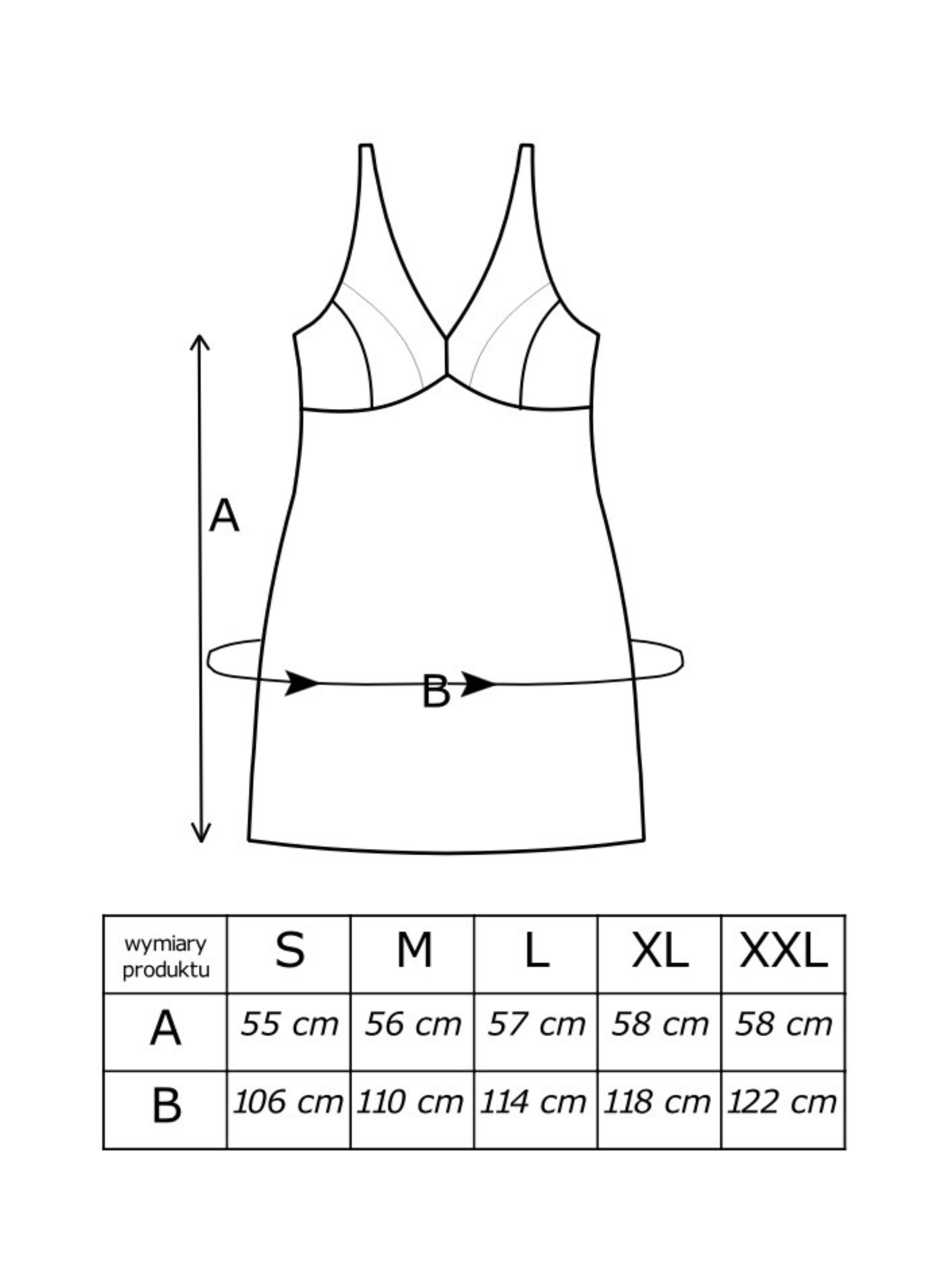 Donna Negligé Nachthemd mit Spitze aus weichem Microtouchmaterial, sexy