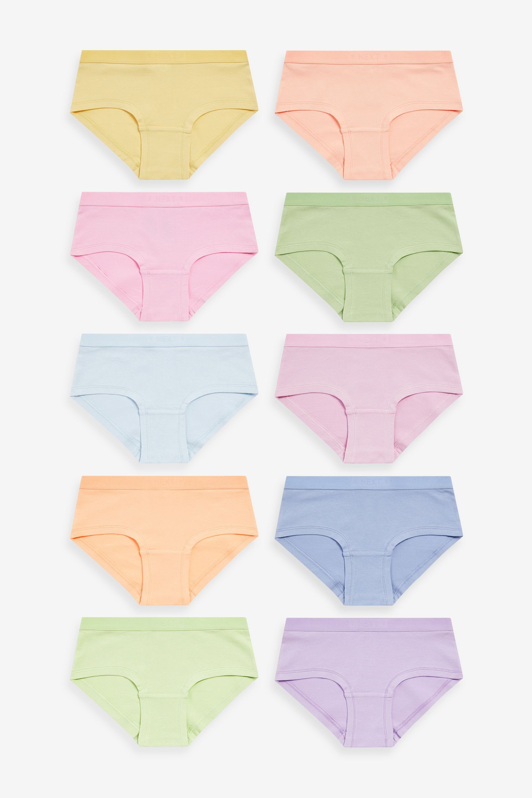Hipster Hüftslips, 10er-Pack