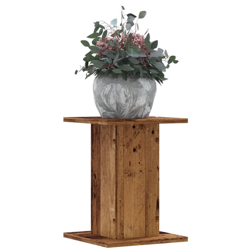 vidaXL Blumenständer Pflanzenständer 2 Stk. Altholz-Optik 30x30x40 cm Holzwerkstoff (1 St)