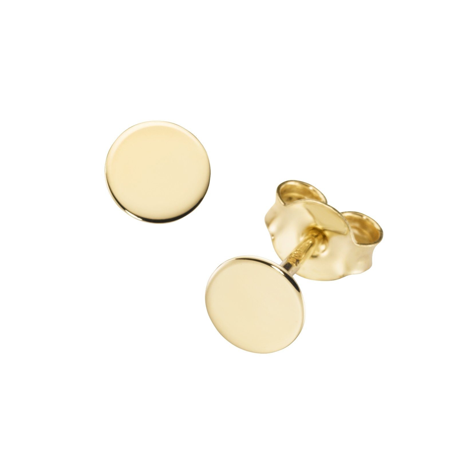Luigi Merano Paar Ohrstecker »mit runden Plättchen, Gold 585« online kaufen  | OTTO