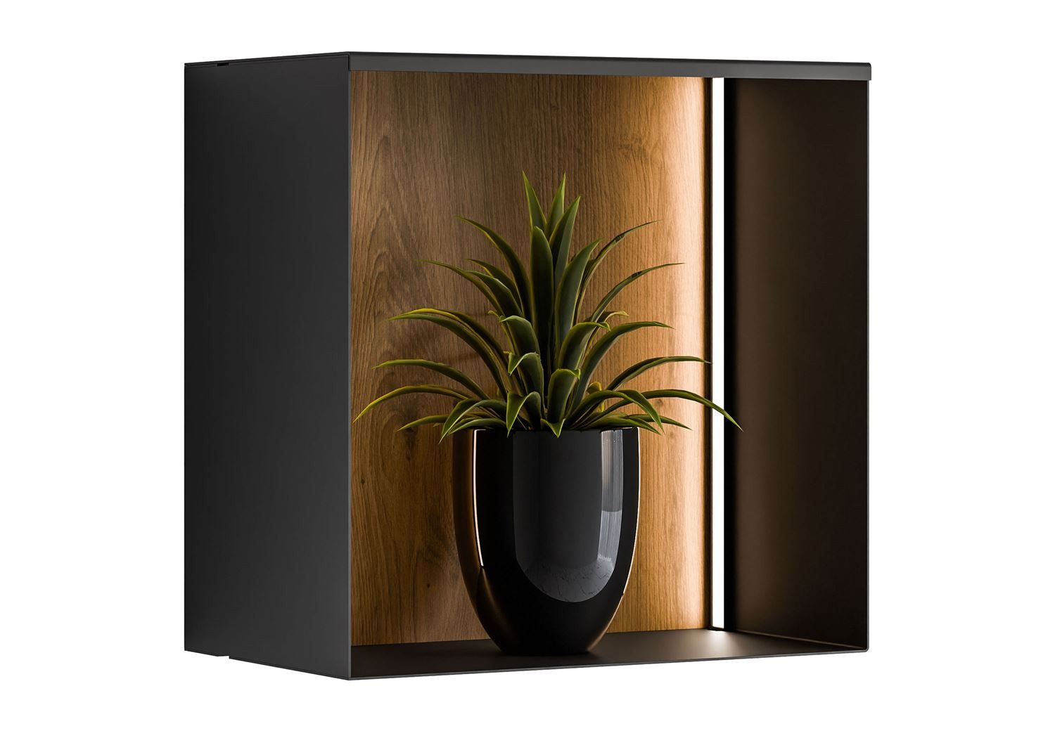 Lookway Regal QUADRO aus Metall mit LED-Beleuchtung