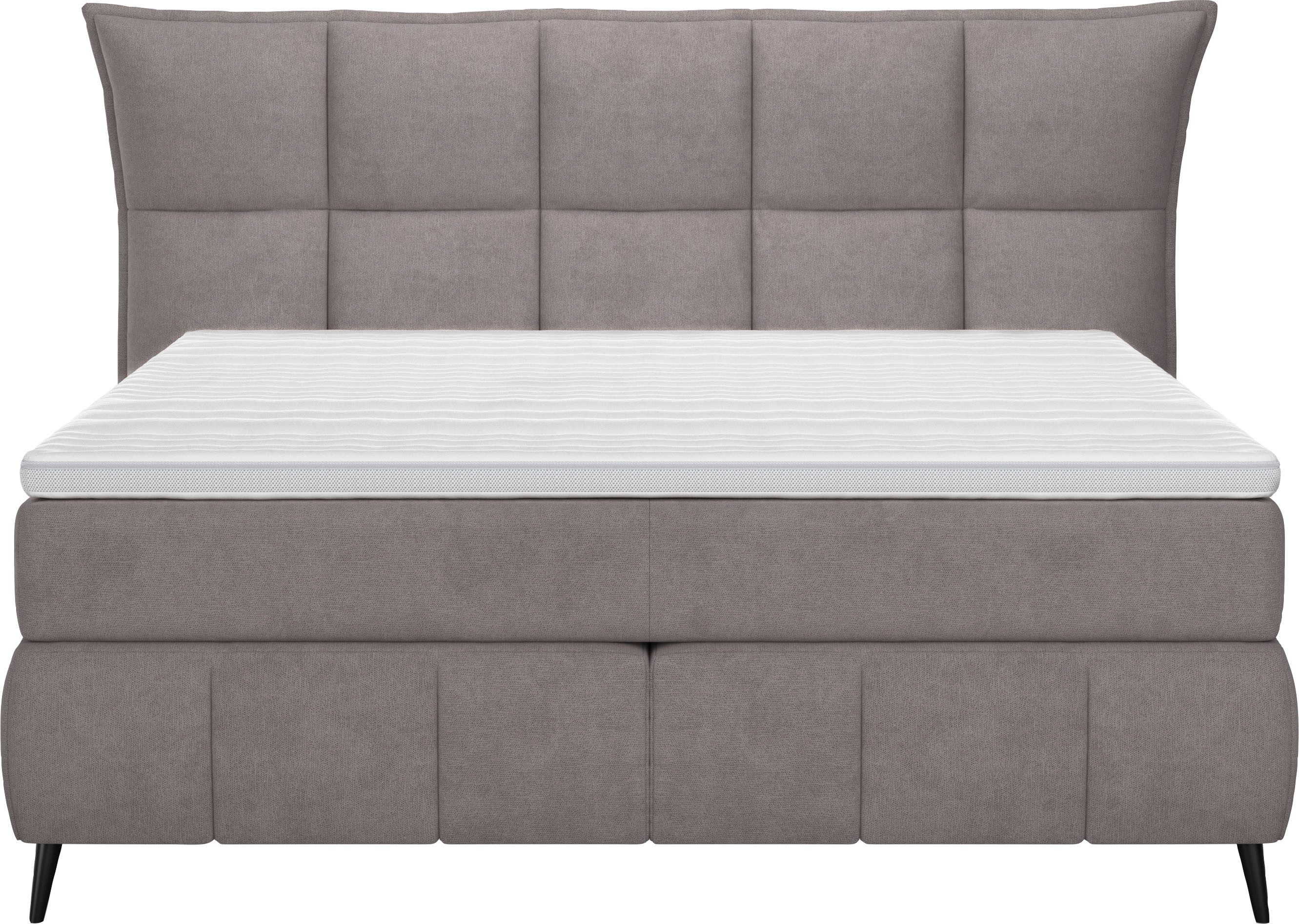 COTTA Boxspringbett Sarah, inkl. Topper, 2 Matratzenkerne, Härtegrade H2, H3 oder H4