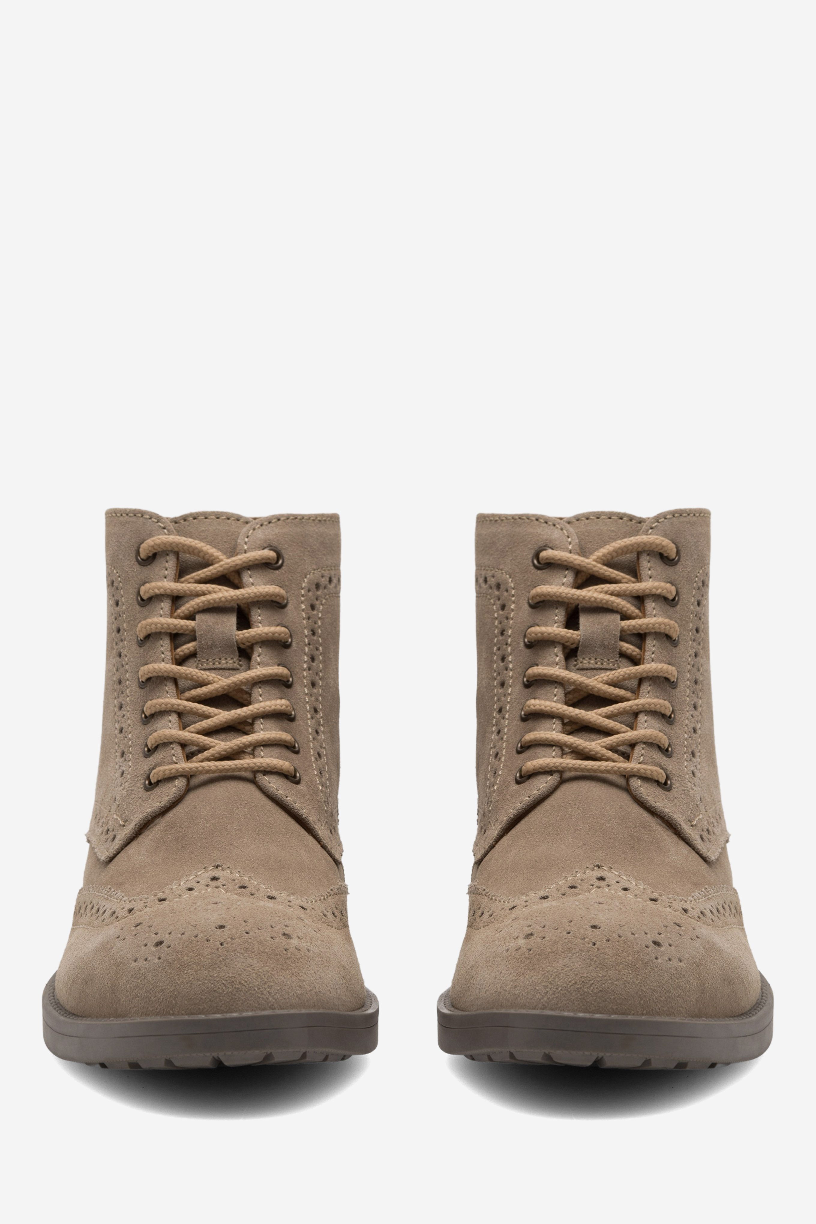 GINO ROSSI Gino Rossi JERSAY‑19 MI25 Herren-Schnürstiefel aus Veloursleder Beige Stiefel Veloursleder, klassische Schnürung, stabil