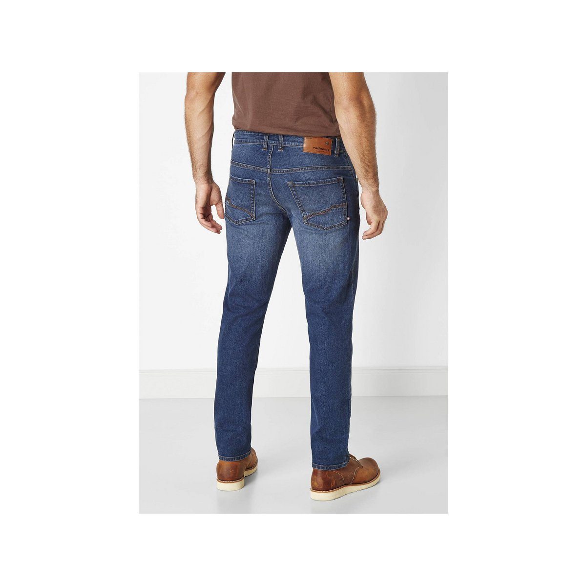 Ospig dunkel-grau stone dark used (1-tlg) 5-Pocket-Jeans