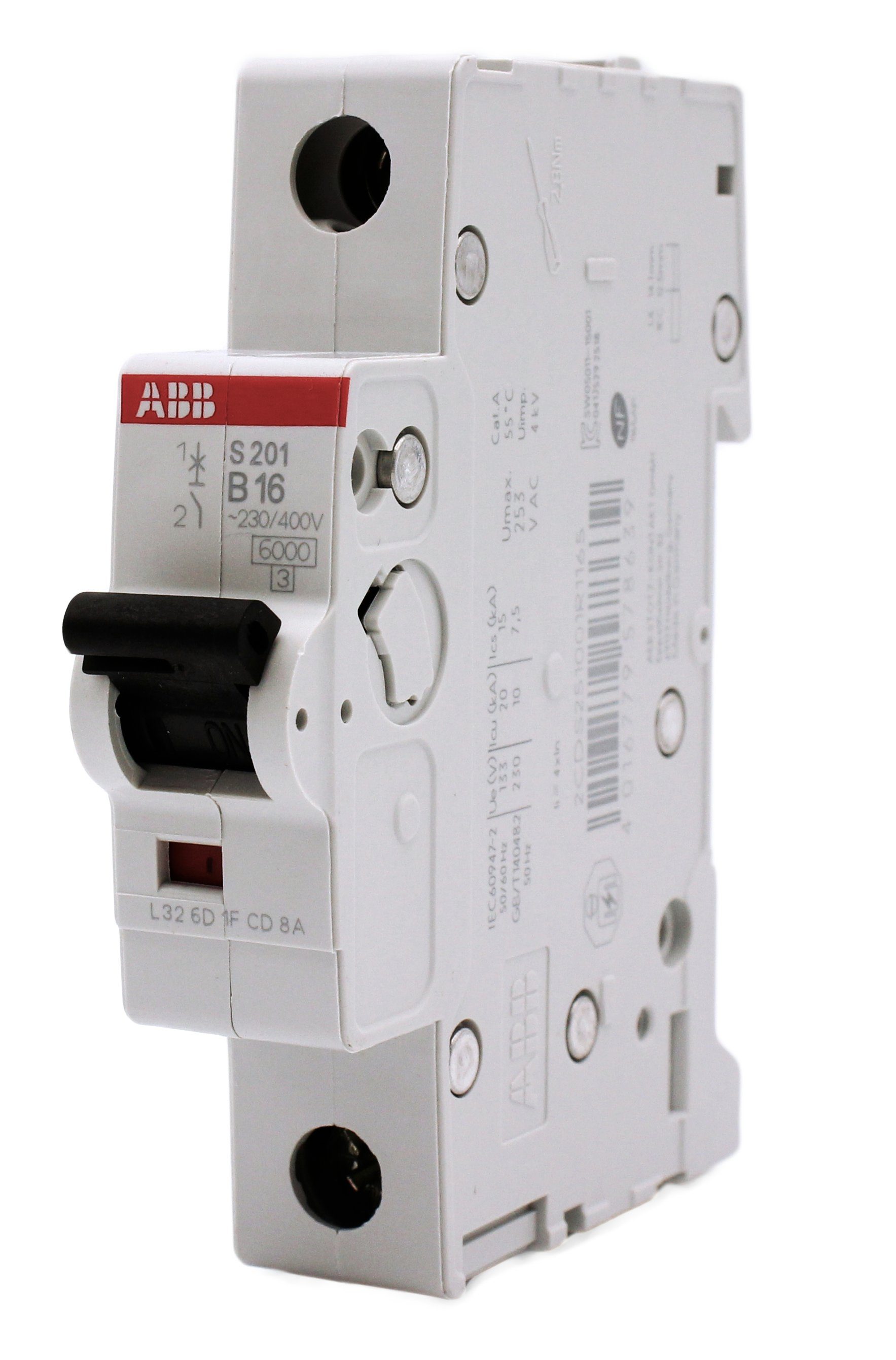 ABB Schalter ABB S201-B16 LS-Schalter B16A / 6kA Leitungsschutzschalter B16