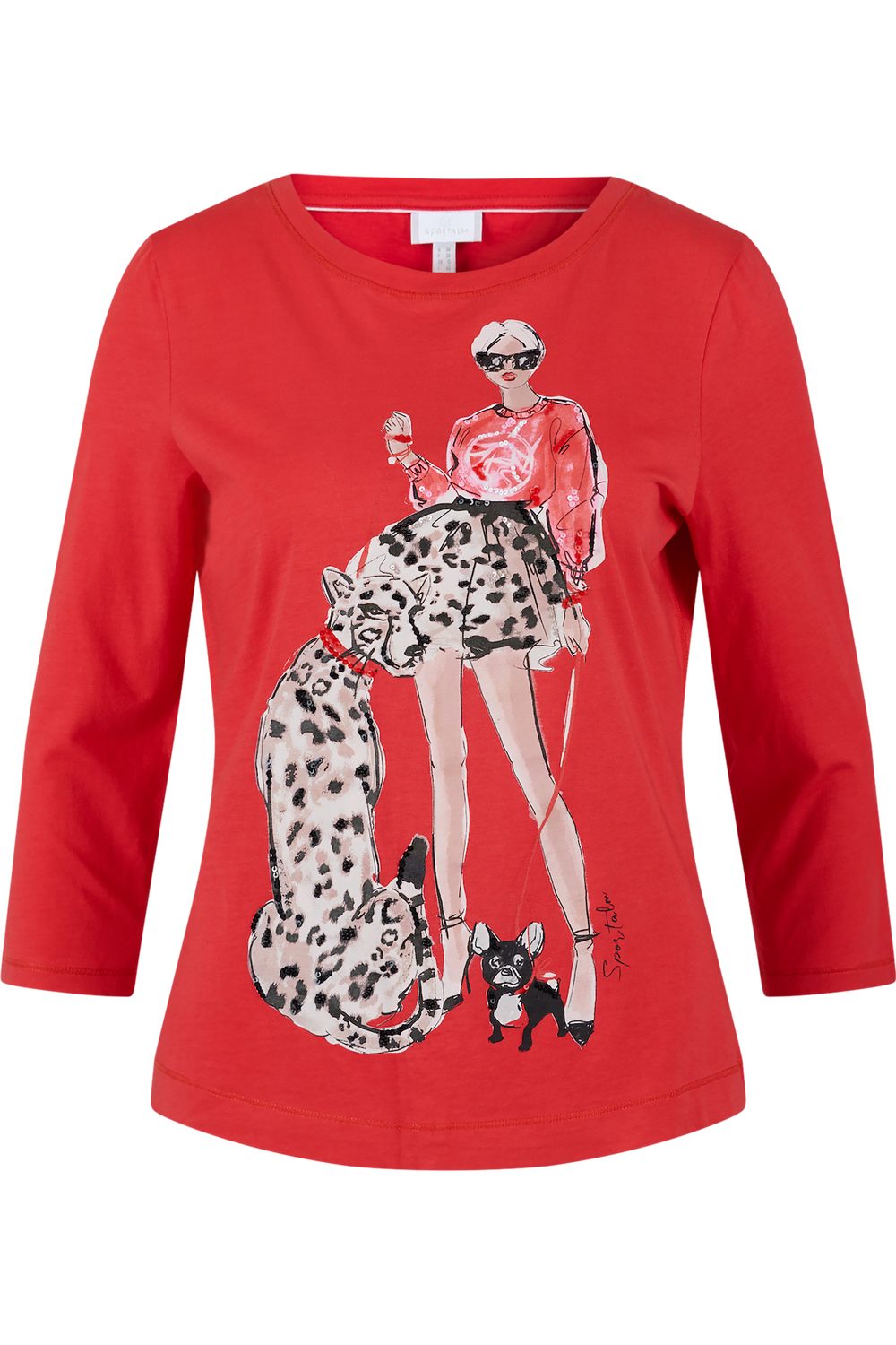 Sportalm Kitzbühel T-Shirt 250312 Fiorella Ausdrucksstarker, künstlerischer Print für moderne Looks