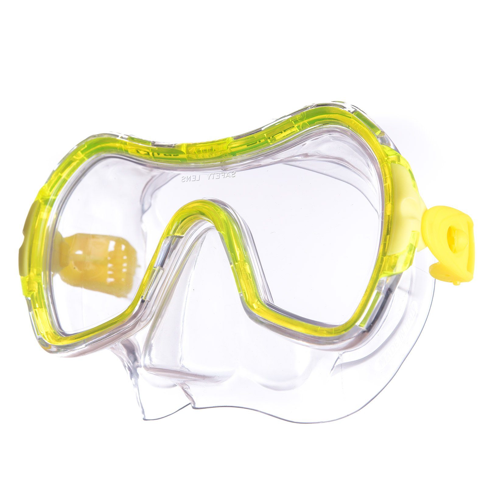 Salvas Schwimmbrille SALVAS Tauch Maske Drop Sr Schnorchel, Schwimm Brille Anti Beschlag Erwachsene Gelb