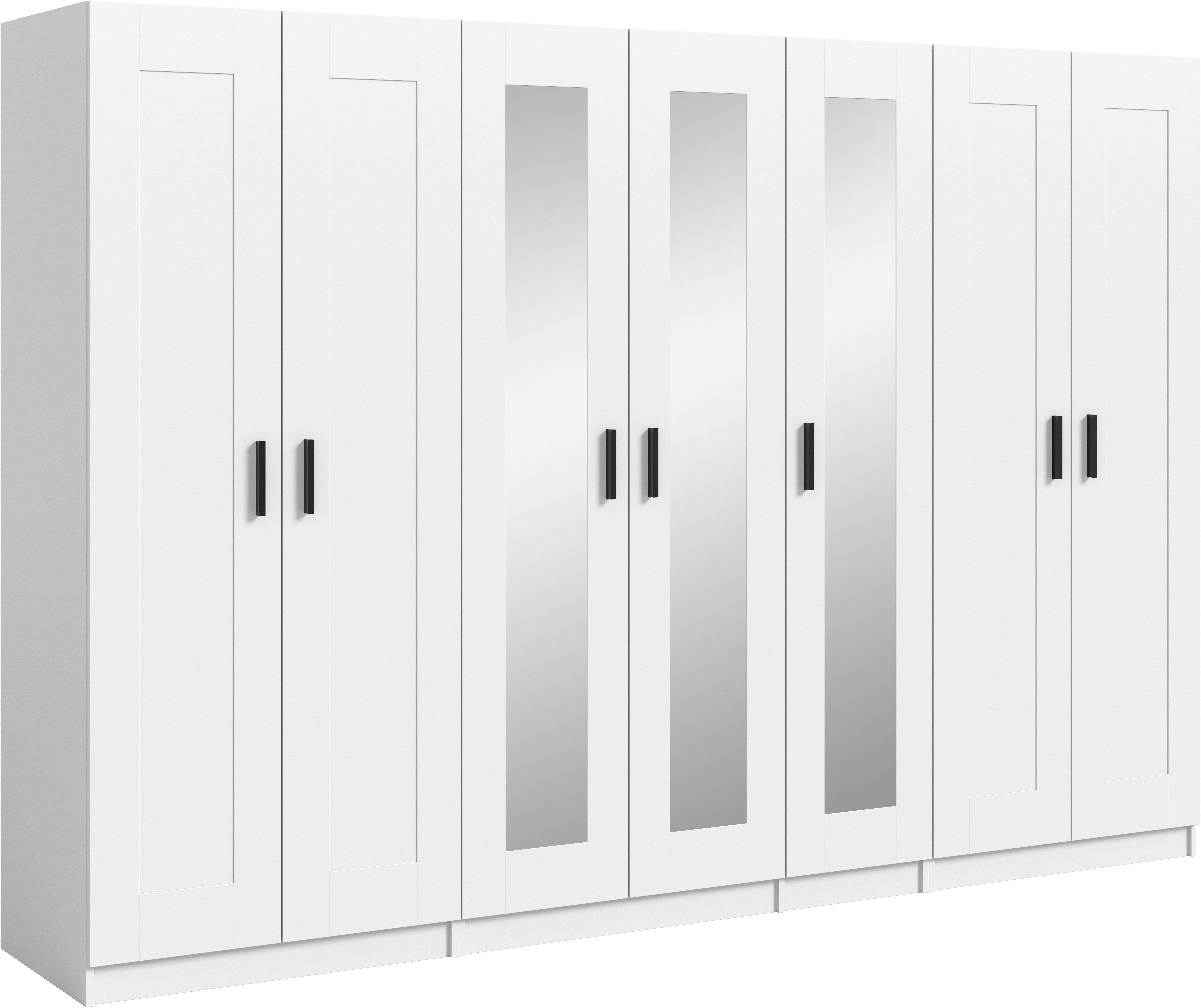 Home affaire Kleiderschrank Farmsen, TOPSELLER!, Schlafzimmerschrank, Garderobe, Schrank (Schrank-Kombi, Schlafzimmer, Garderobenschrank, Flur) Set best. aus: 3 Kleiderschränken, individuell platzierbar