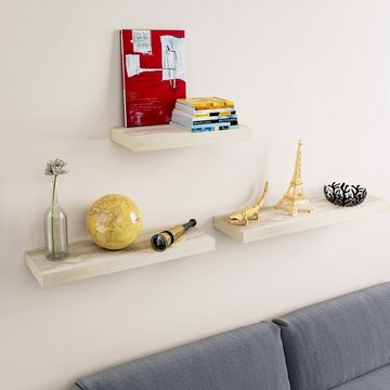 Casaria Wandboard, mit Halterung 50-110cm Schwebend 15kg Tragkraft Küche Wohnzimmer Büro