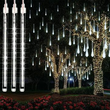 GelldG LED-Lichterkette Meteorlichter Regen Lichter Lichterregen Wasserdichte LED-Lichterkette
