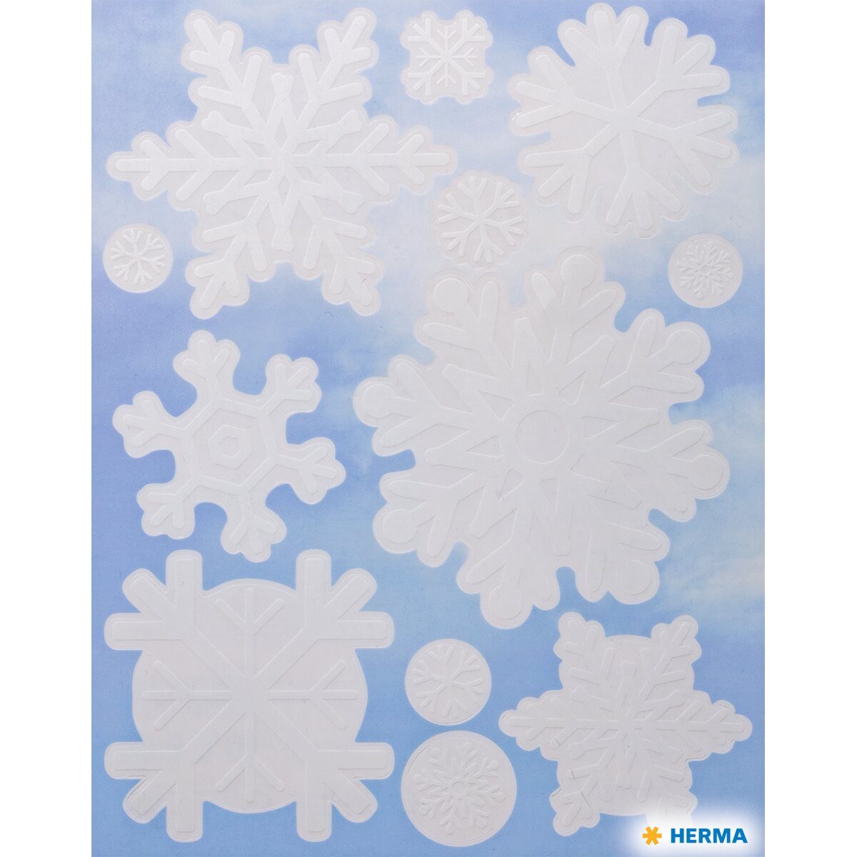 HERMA Etiketten Fensterbild Schneeflocke 12St 1Bl