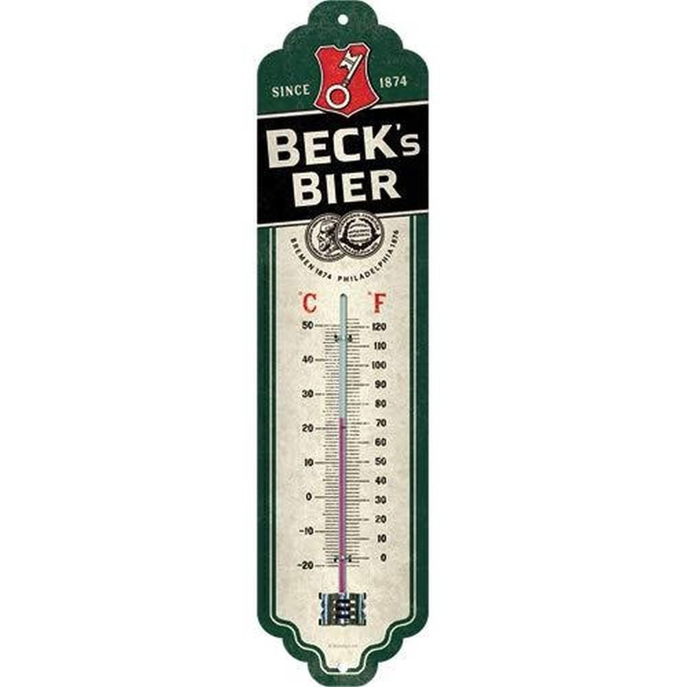 Nostalgic-Art Raumthermometer Thermometer - Beck's - Beck's Logo Green