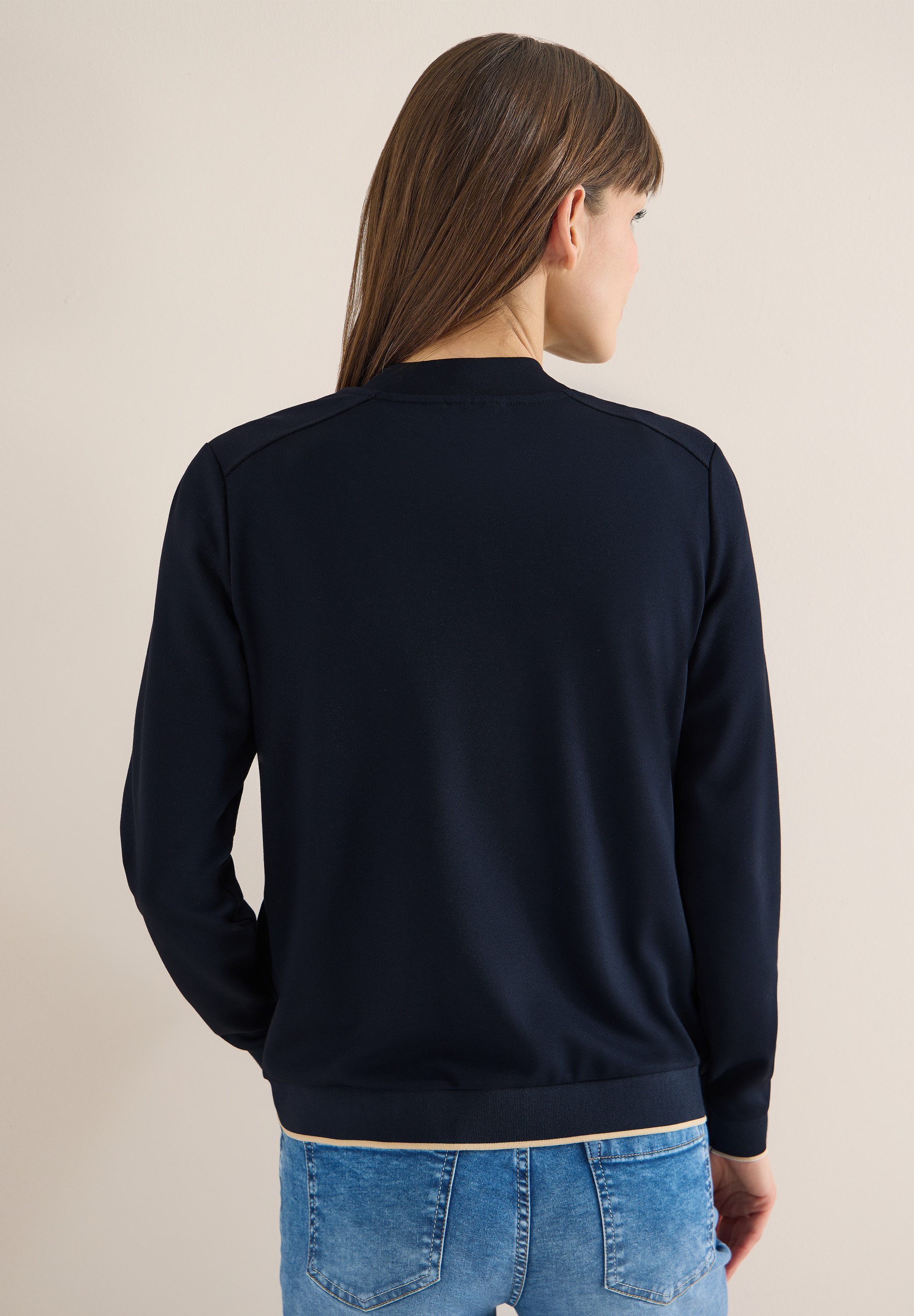 CECIL Sweatjacke Rundhalsausschnitt günstig online kaufen