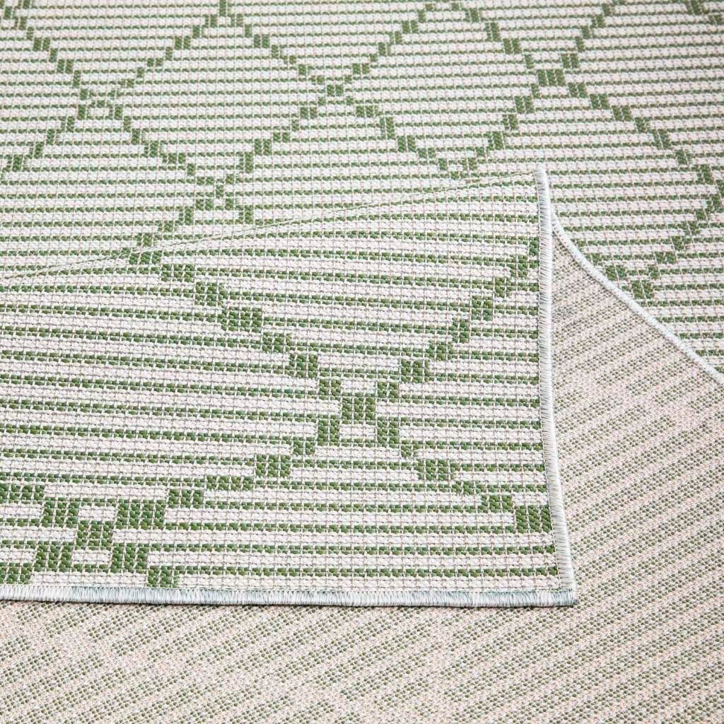 5 gewebt rechteckig, UV-beständig, City, Palm, & Teppich mm, Höhe: flach Wetterfest grün Carpet