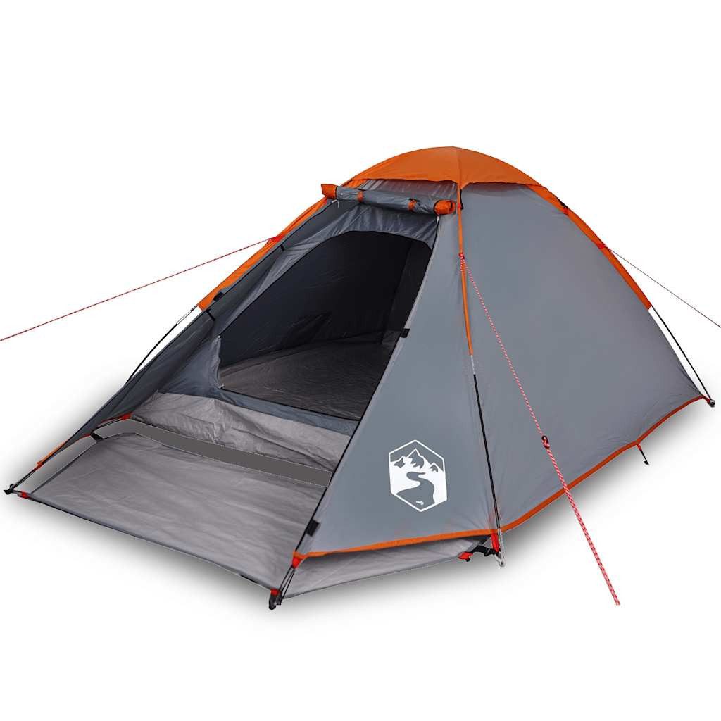 vidaXL Kuppelzelt Kuppel-Campingzelt 2 Personen Grau günstig online kaufen