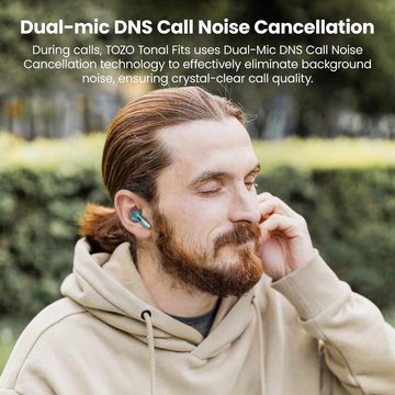 TOZO Tonal Fits(T21) Wireless Bluethooth 5.3 mit Wireless Charging Case In-Ear-Kopfhörer (Kristallklarer Klang für ein immersives Audioerlebnis, egal wo Sie sind, mit LED Digital Display Dual Mic Call Noise Cancelling IPX8Wasserdicht)