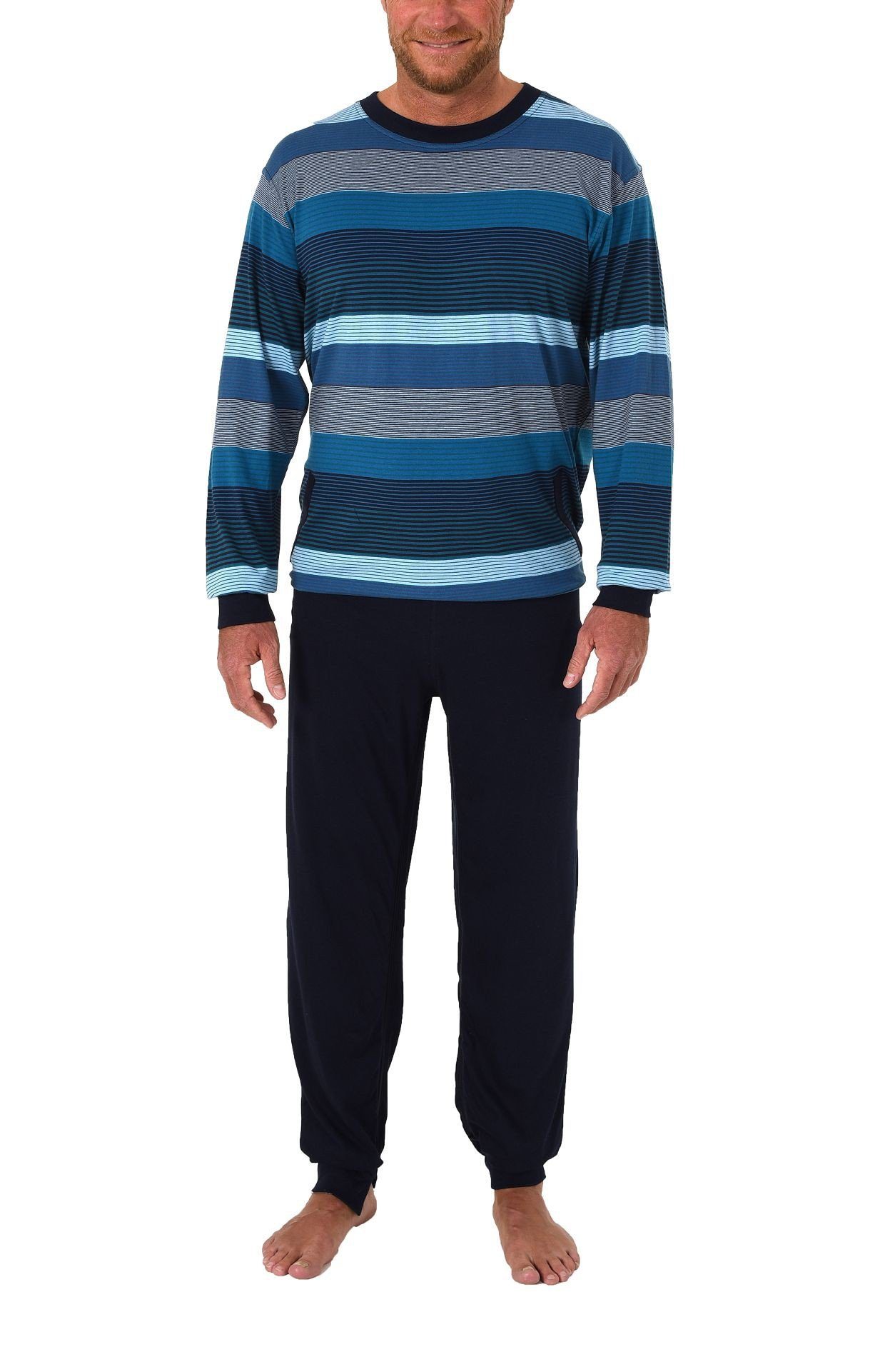 Normann Care Pyjama Herren Pflegeoverall langarm mit Reissverschluss am Rüc günstig online kaufen