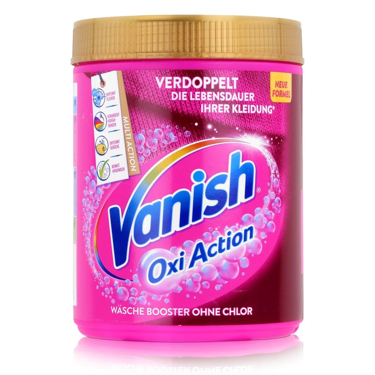 VANISH Vanish Oxi Action Wäsche Booster ohne Chlor 550g Pulver (1er Pack) Spezialwaschmittel