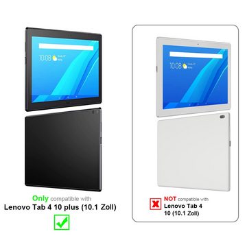 Cadorabo Tablet-Hülle Lenovo Tab 4 10 PLUS (10.1 Zoll) Lenovo Tab 4 10 PLUS (10.1 Zoll), Klappbare Tablet Schutzhülle - Hülle - Standfunktion - 360 Grad Case