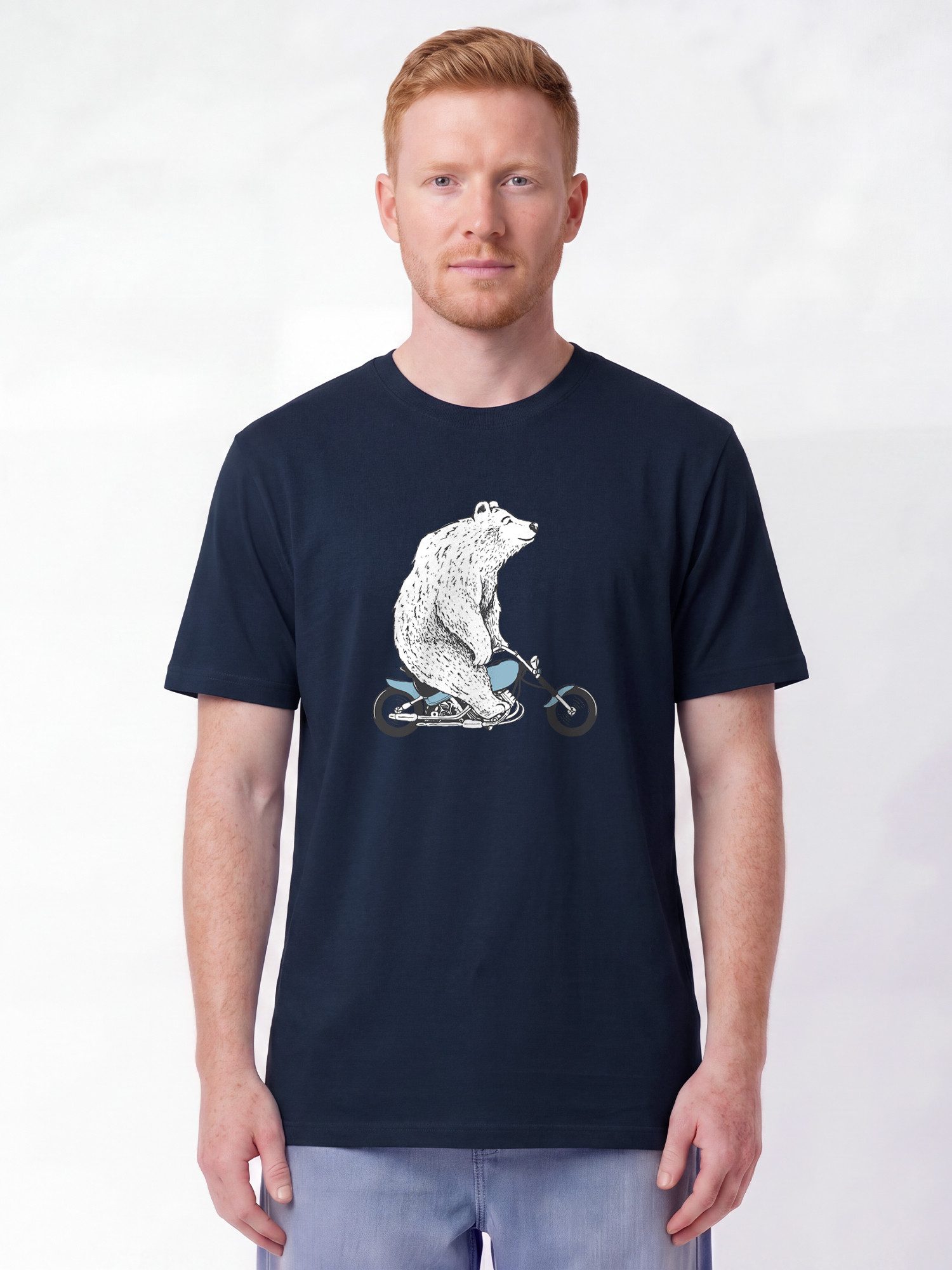 wat? Apparel T-Shirt Bär auf Bike