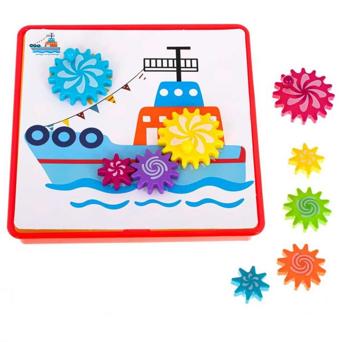 Ikonka Lernspielzeug Montessori Mosaik zebatki pädagogische Puzzle 24el.