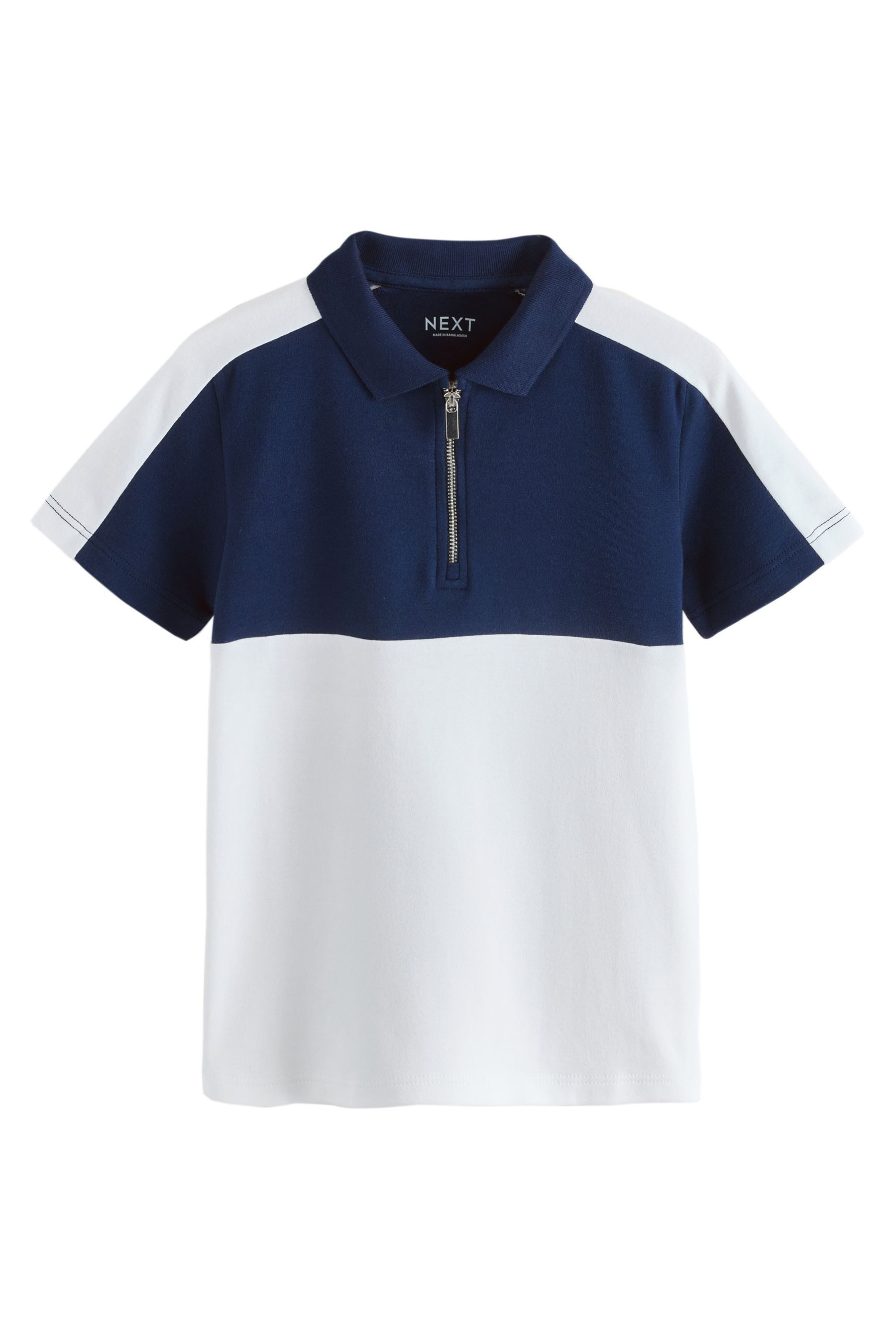 Next Poloshirt Kurzärmeliges Polo-Shirt mit Blockfarben (1-tlg)