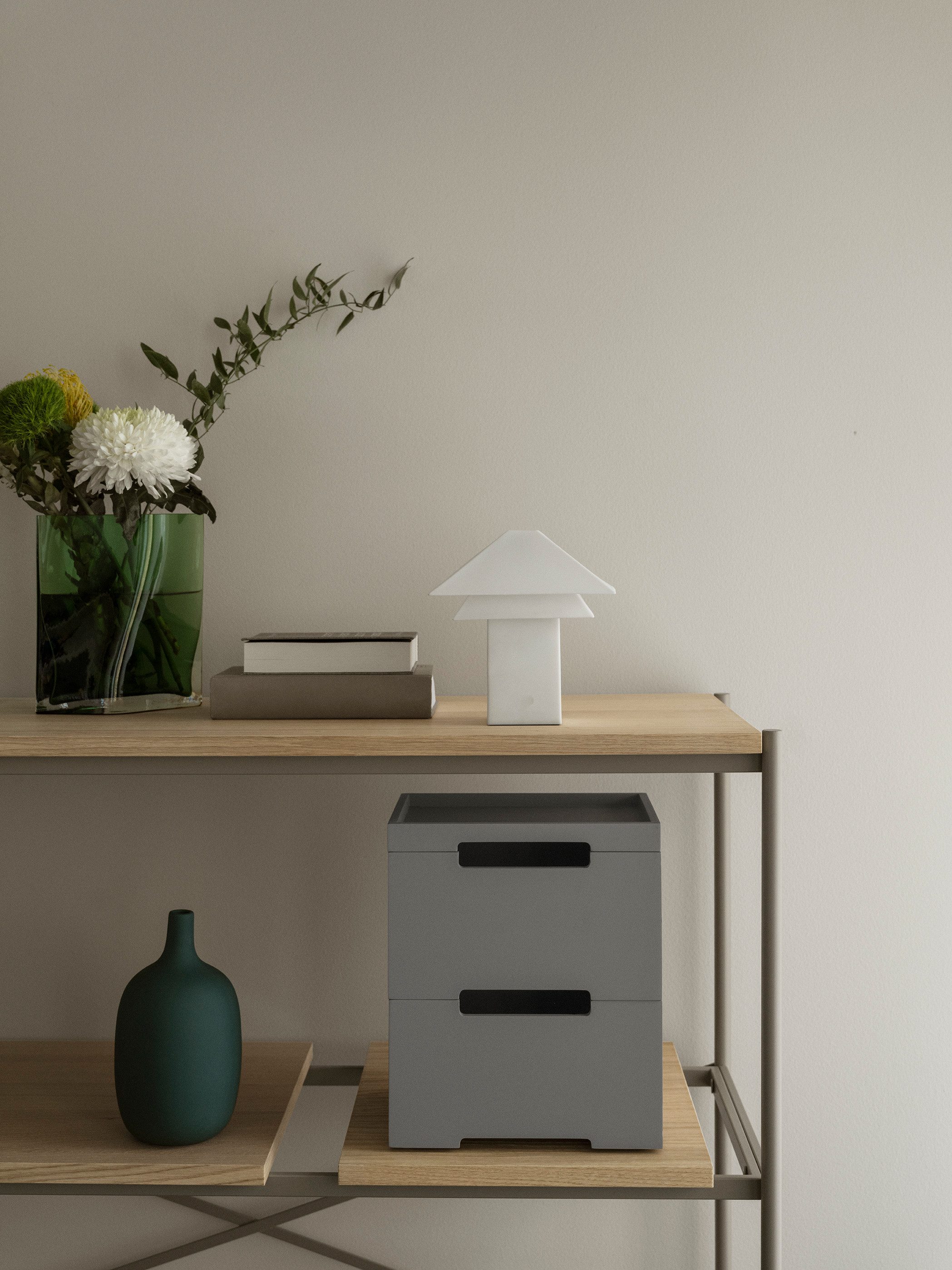 blomus Dekovase -DUASIS- Vase, Blumenvase, Keramikvase: modernes Design (1x Vase), Skulpturale Glasvase, Farbspiel, Handgefertigt, Unikat