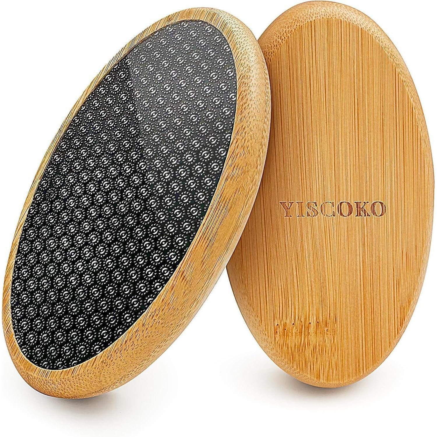 LuxusKollektion Hornhautfeile Fußfeile Glas Bambusgriff Пемза für glatte Fersen