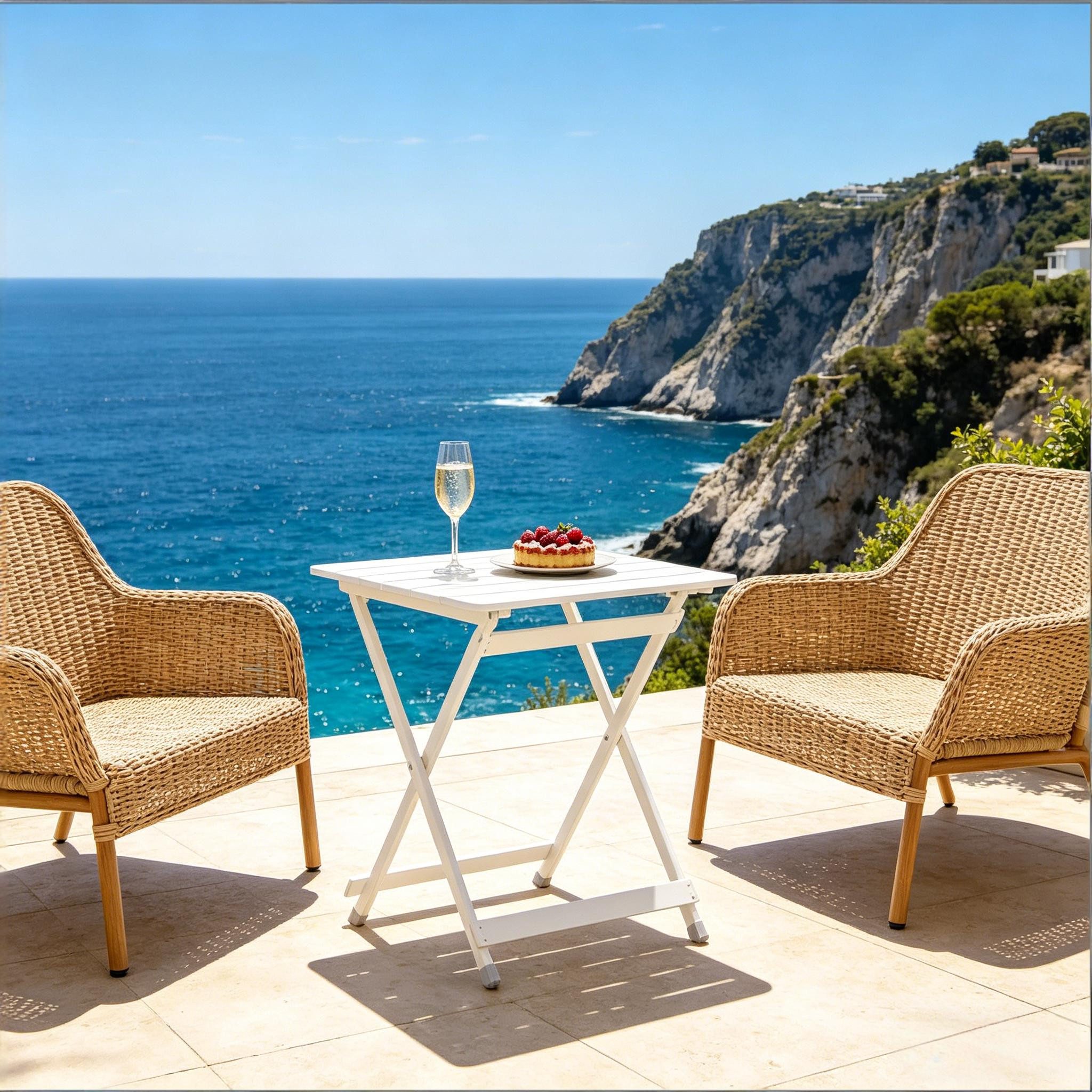 CHICFURN Gartentisch Klapptisch für Picknick und Marktstand (Packung, 1-St., Tragbarer Hoftisch mit rutschfesten Standfüßen), Für Camping und Freizeit