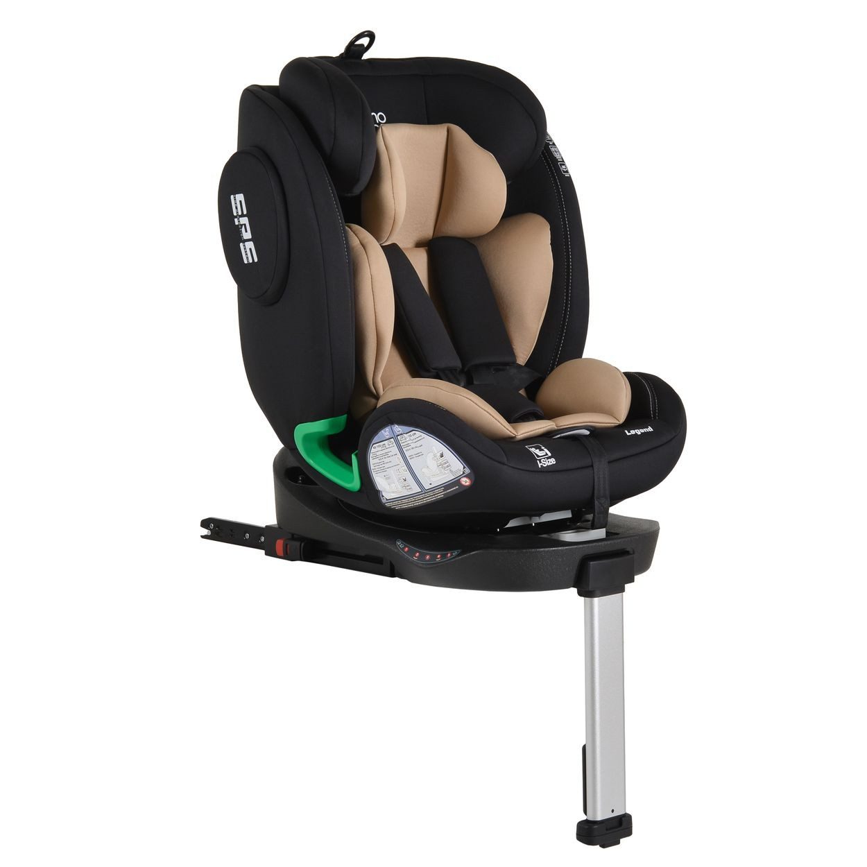 Moni Autokindersitz Kindersitz Legend i-Size, ab: 0, bis: 12, (40-150cm) Isofix 360 Grad-Drehung Stützbein SPS