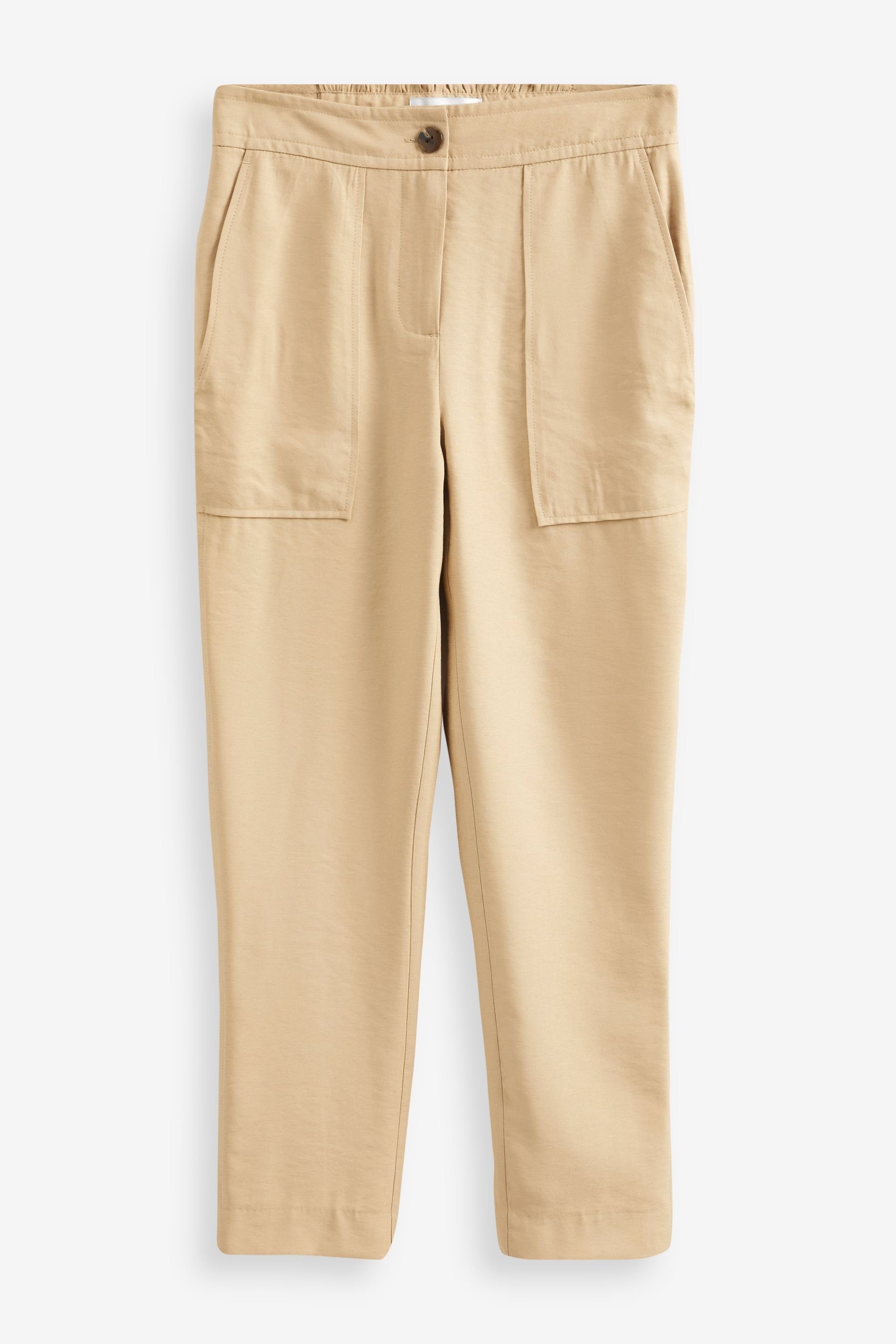 Next (1-tlg) mit im Tailored Stone Fit Hose Cargohose Tapered Utility-Detail