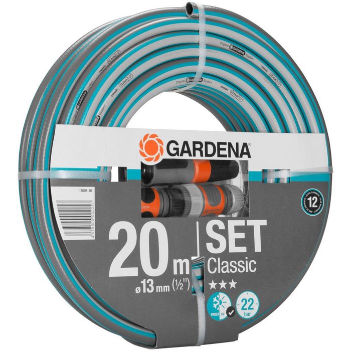 GARDENA Gartenschlauch Classic 18008-20 13 mm (1/2) mit Systemteilen