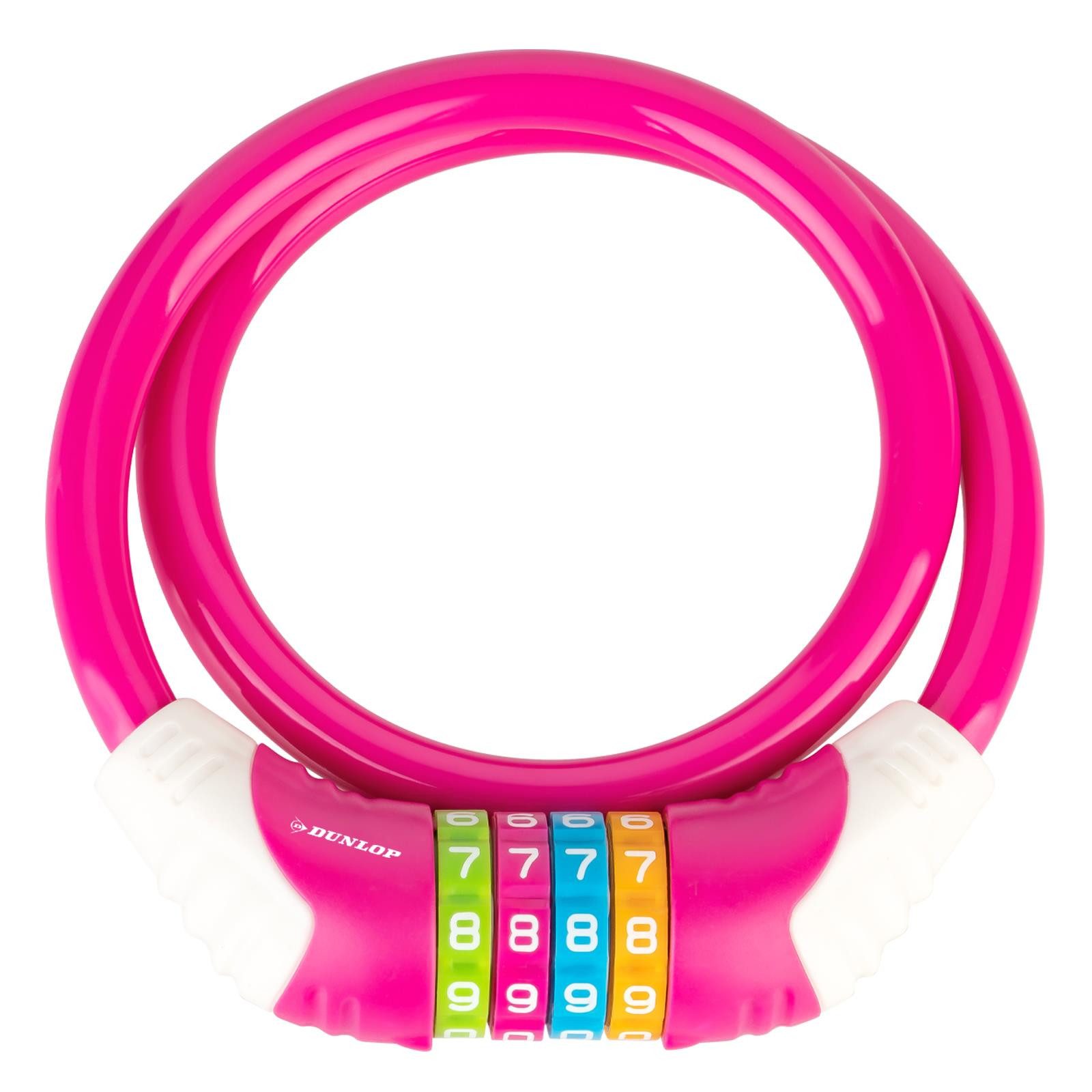 Dunlop Zahlenkettenschloss Fahrradschloss Zahlenschloss Kinder Fahrrad Schloss Sicherheitsstufe 5 von Dunlop