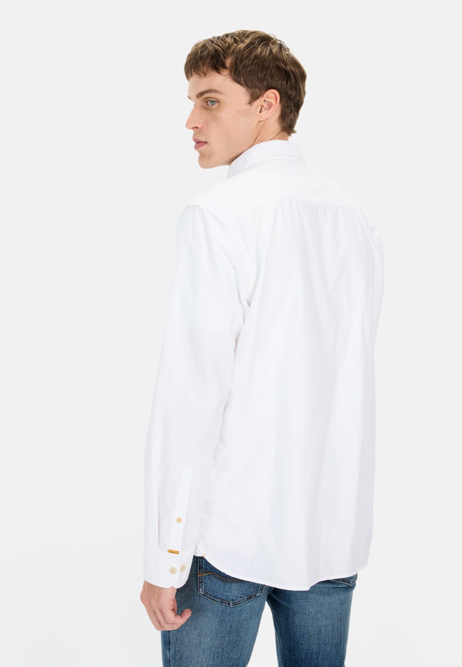 camel active Langarmhemd aus zertifiziertem Organic Cotton Button-Down günstig online kaufen