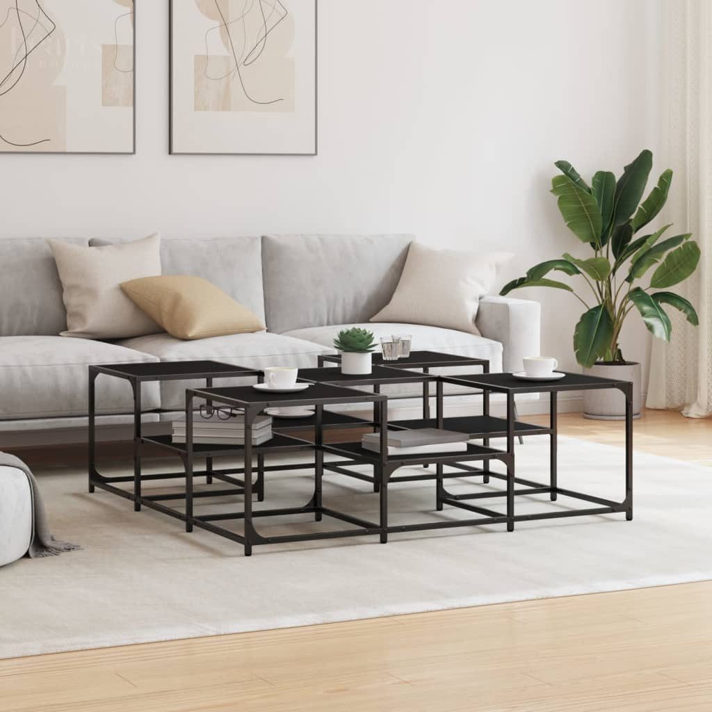 vidaXL Couchtisch Couchtisch Schwarz 121x121x40 cm Holzwerkstoff (1-St)