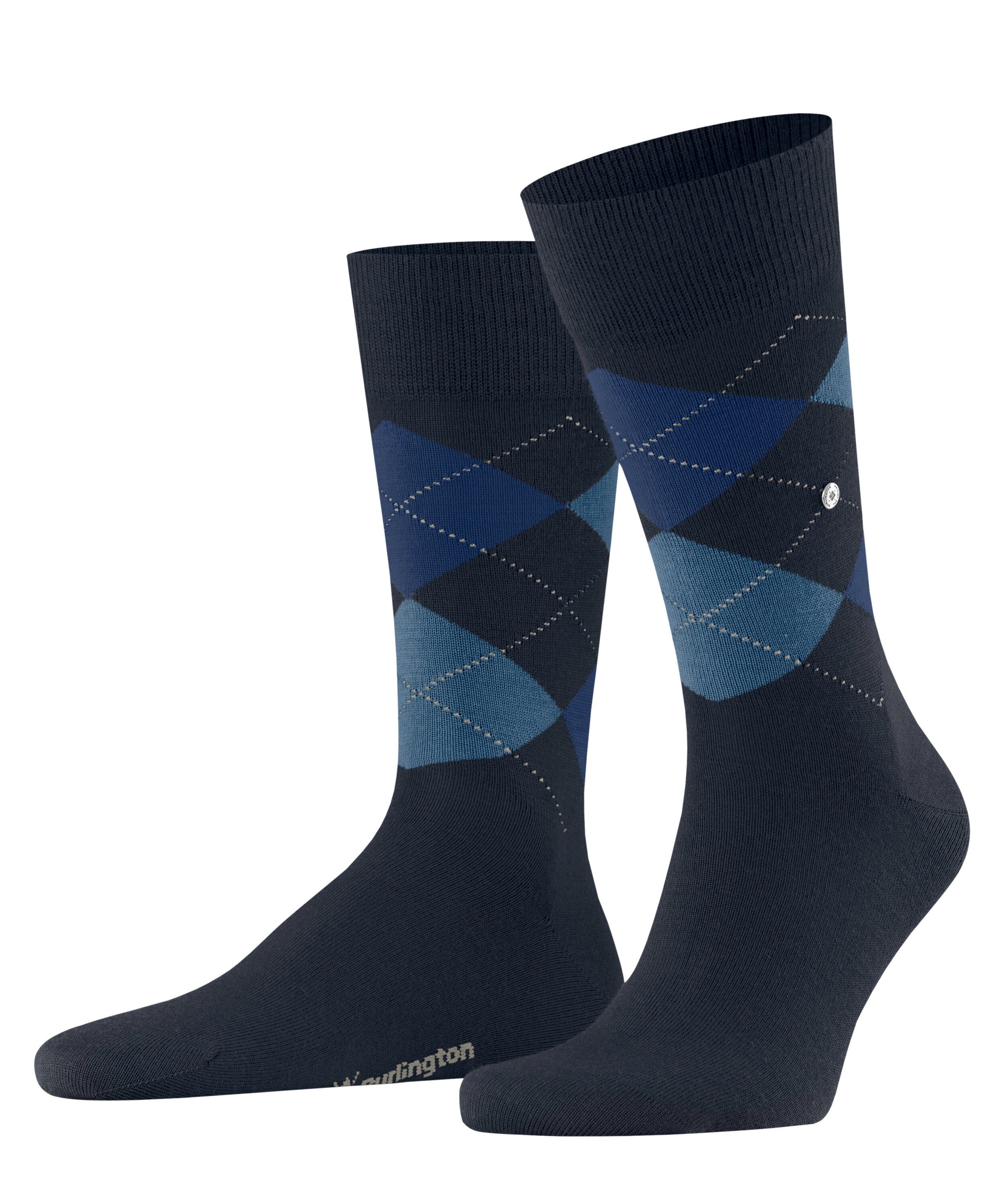 Burlington Socken Edinburgh (1-Paar) space blue (6116) | Wintersocken