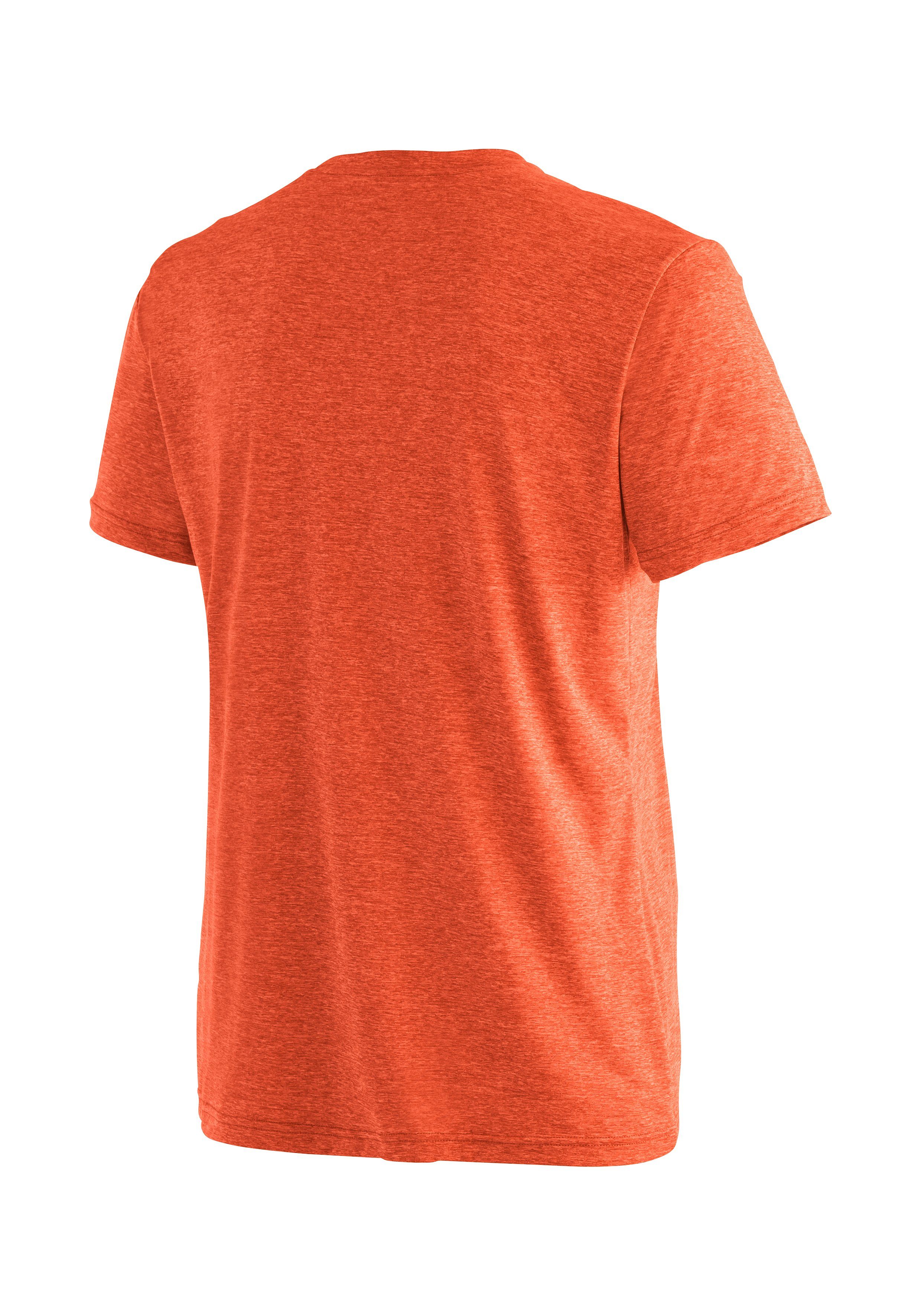und T-Shirt Sun Funktionsshirt hellorange Leichtes Maier für Sports Myrdal Sport Freizeit