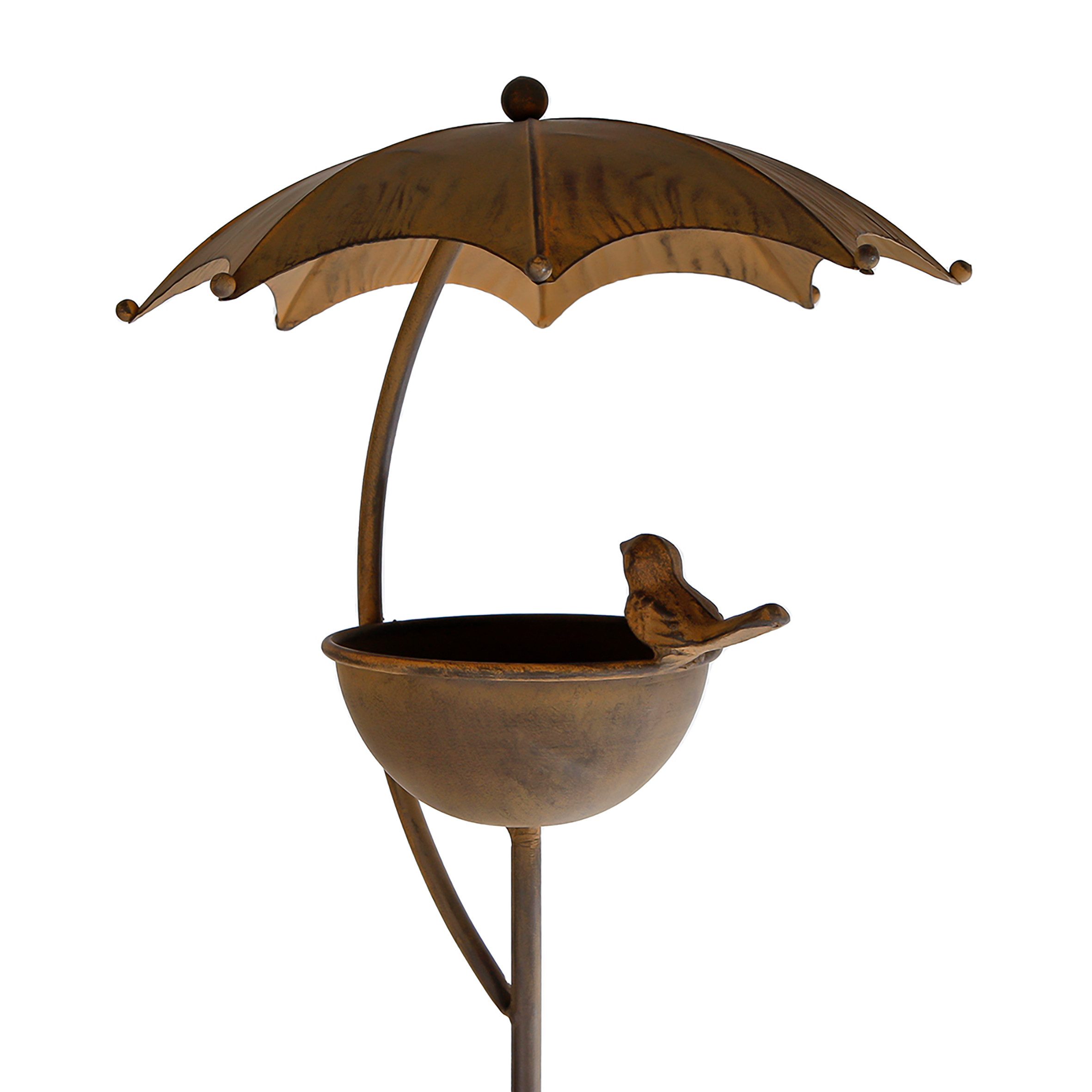 Spetebo Gartenstecker Metall Gartenstecker Vogelfutter Station Rost Optik - günstig online kaufen