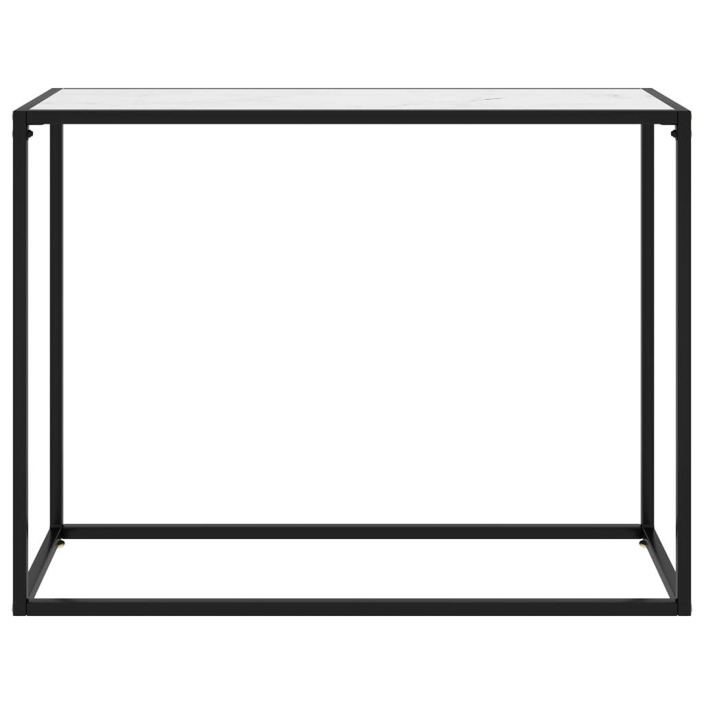 100x35x75 Glasböden Weiß Andernach (LxBxH: Beistelltisch mit cm), möbelando Stahl aus in