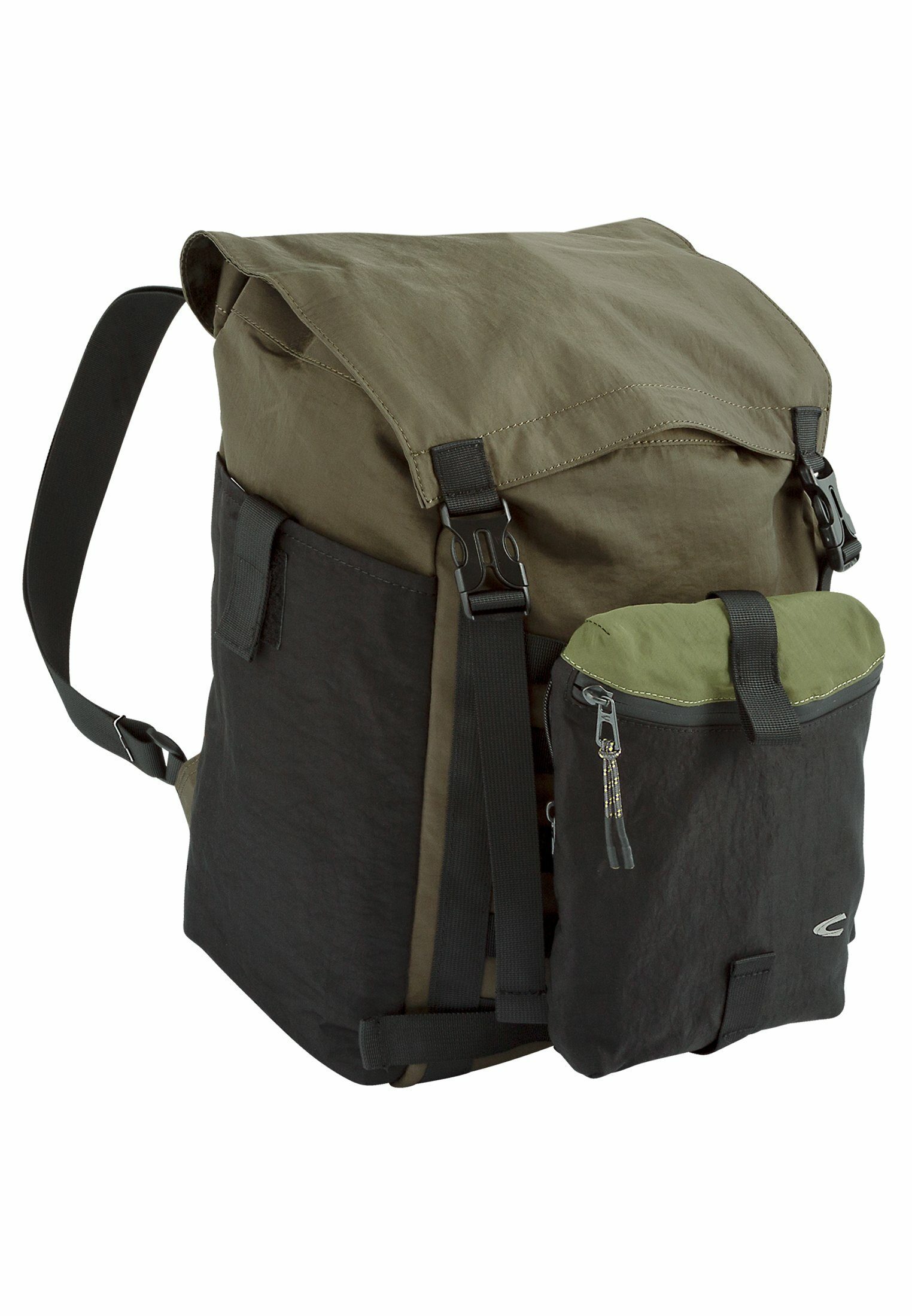 camel active Freizeitrucksack Rucksack aus Nylon mit abnehmbarer Vordertasche, Markenlabel