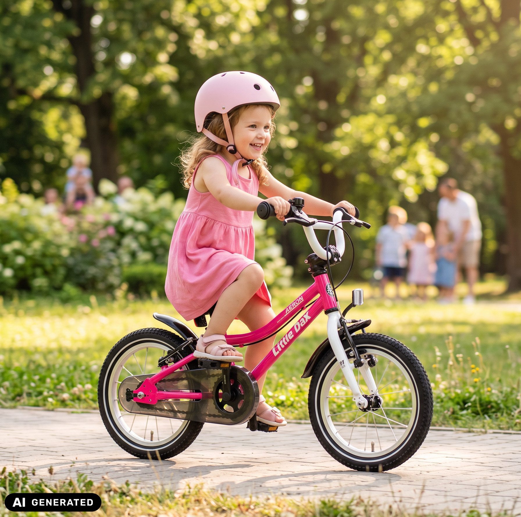 Bachtenkirch Kinderfahrrad 14 Zoll Fahrrad Pink Mädchen ab 3 Jahre, Sitzhöhe 43-50 cm, Schrittlänge ab ca. 41 cm, Gewicht ca. 7 kg