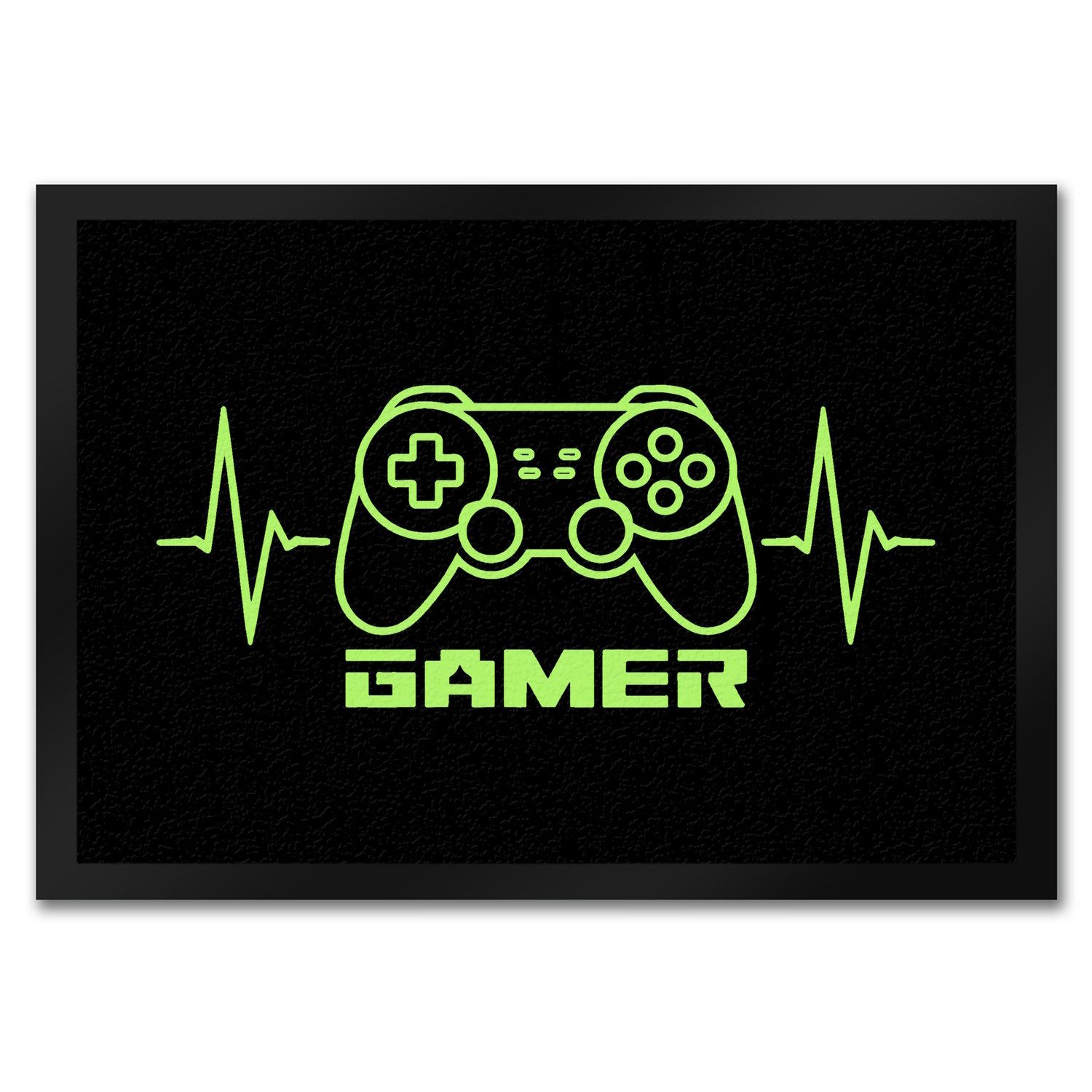 speecheese Fußmatte Game-Controller Fußmatte in 35x50 cm mit Gamer Herzschlag